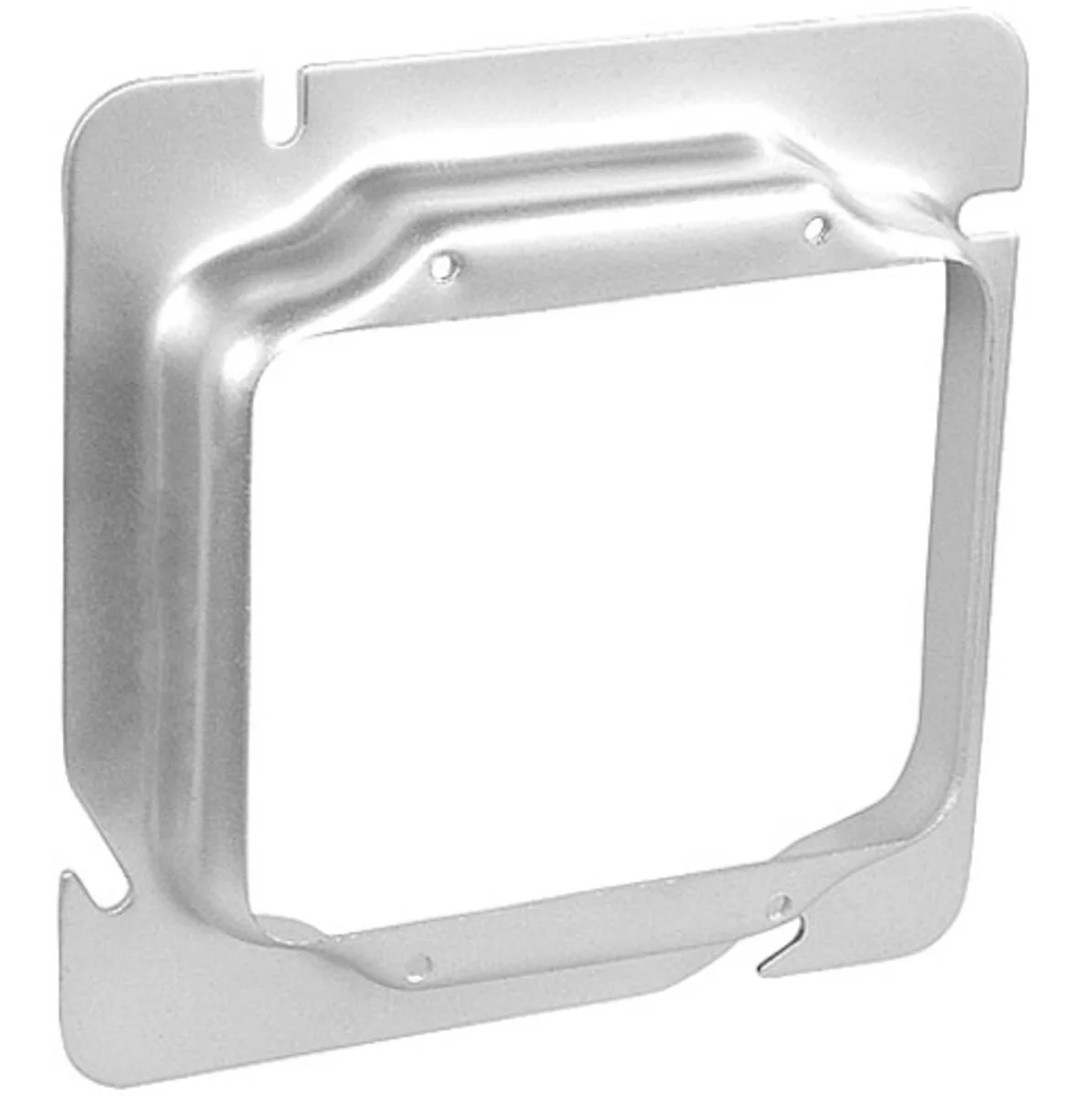 6" Square Two Gang Device Ring, 3/4" Raised