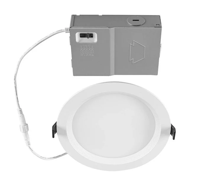 6in Circular LED Baffled Wafer Downlight feat. Color Select, 13W, 2700 / 3000 / 3500 / 4000 / 5000K, 90CRI, 120V Input