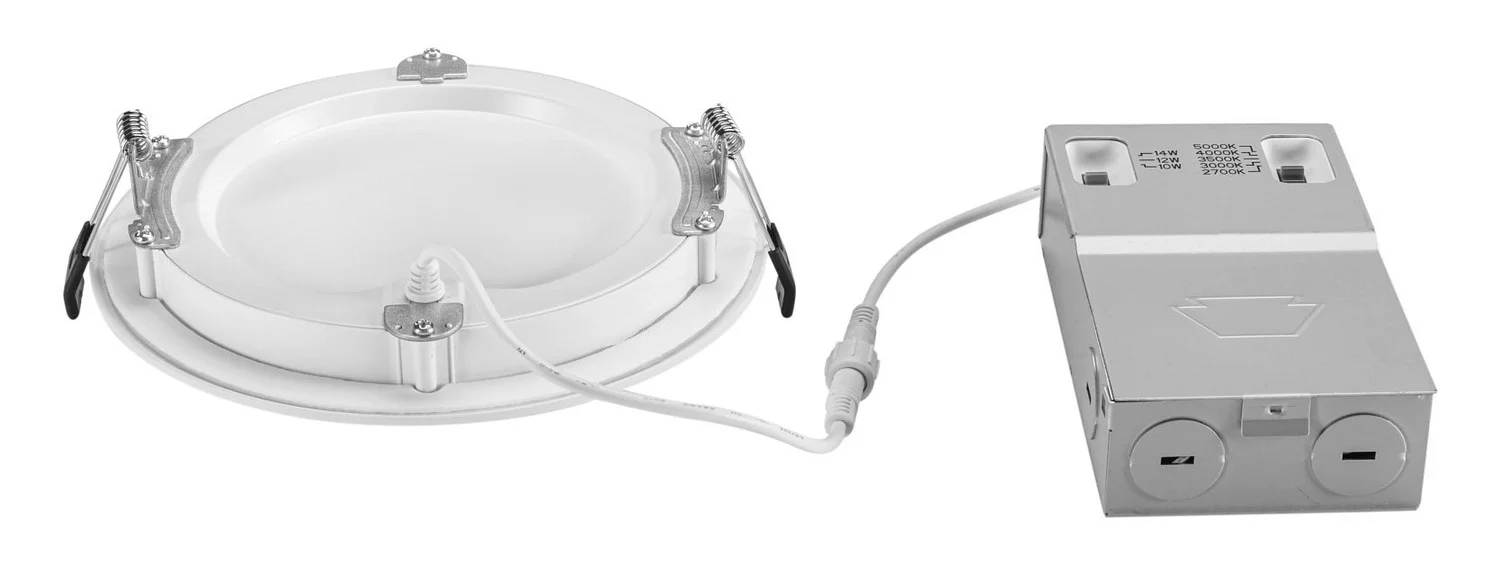 6in Circular LED Recessed Wafer Downlight feat. Power and Color Select, 14 / 12 / 10W, 2700 / 3000 /...