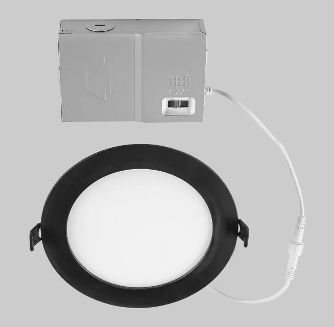 6in Circular LED Slim Wafer Downlight feat. Color Select, 13W, 2700 / 3000 / 3500 / 4000 / 5000K, 90CRI, 120V Input, Pha