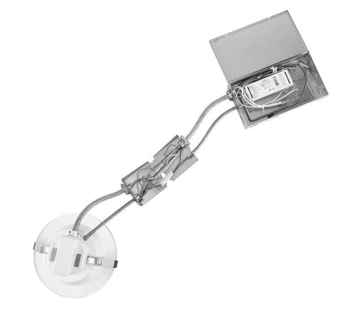 6in Emergency Circular LED Commercial Downlight feat. Power Select and Color Select | 24 / 21 / 18.5...