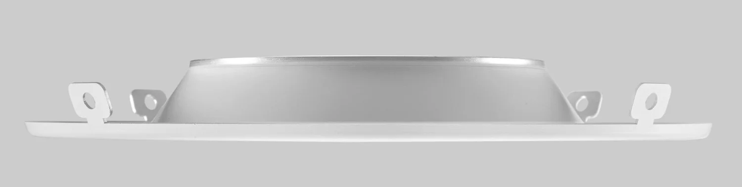 6in Hazy Chrome Reflector with White Flange Trim for Commercial Downlights - view 2