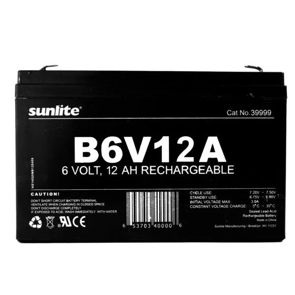 Sunlite 6V 12AH Emergency Battery