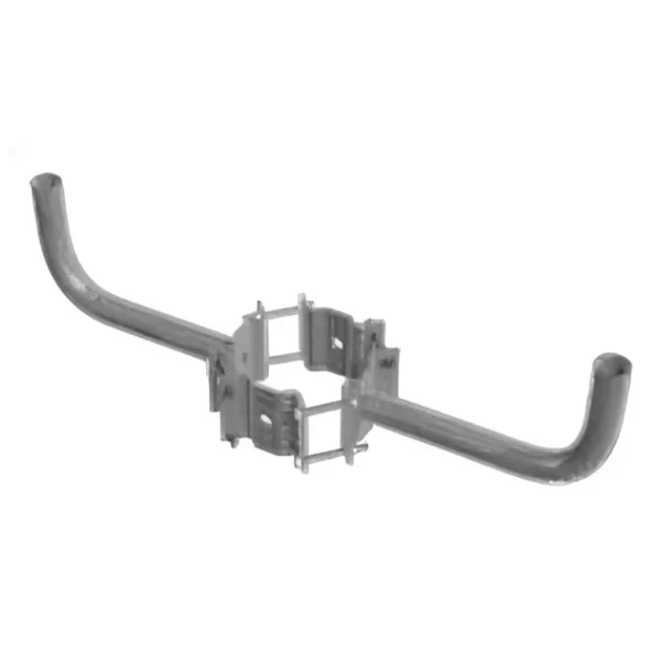 7-10 Inch Diameter, Wood Pole Wraparound Bracket, Double Bullhorn, For Slipfitter
