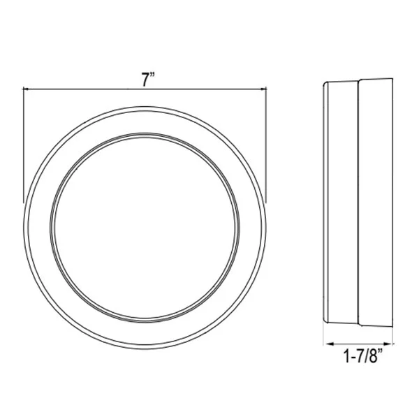7-Inch Slim Round Disk, Emergency Battery Backup - view 2