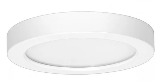7" LED Slim Round Disk, Black, 90 CRI, 3000K, Recessed Housing Retrofit
