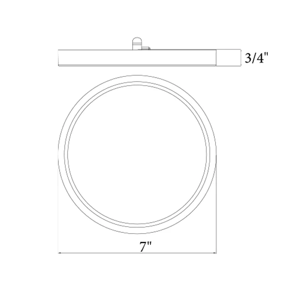 7" LED Slim Round High Output Disk, Selectable 5CCT - view 2
