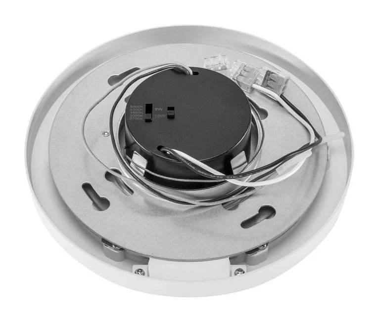 7" Round LED Closet Rated Surface Mount Downlight with Integrated PIR Sensor | Power Select 10 / 8W ...