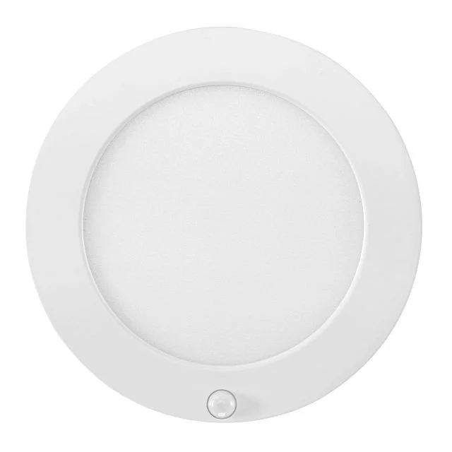 7" Round LED Closet Rated Surface Mount Downlight with Integrated PIR Sensor | Power Select 10 / 8W ...