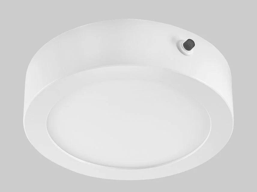 7" Round LED Surface Mount Downlight with Integrated 3W EMRG | 10W | Color Select 2700 / 3000 / 3500 / 4000 / 5000K | 12