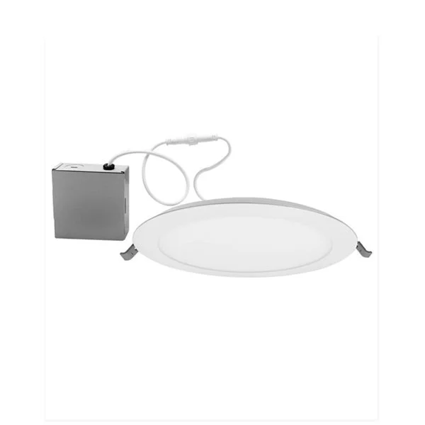 8-Inch 24 W New Construction J-Box LED Slim Recess Disk - CCT Adjustable