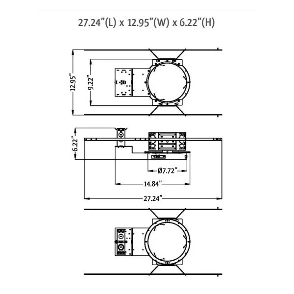 8-Inch Commercial Recessed LED Light Housing - view 2