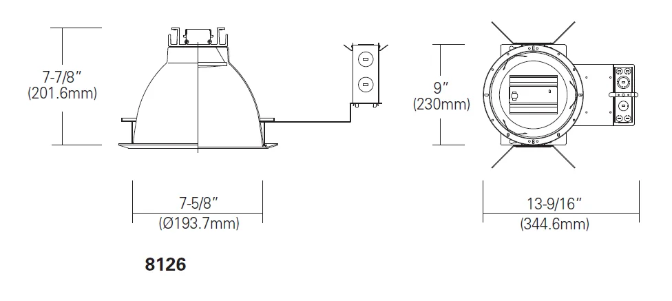 8-Inch LED Architectural Recessed Downlight - view 2