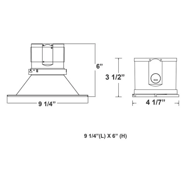 8-Inch 40 W LED Commercial Square & Wall Wash Recessed Light - Power & CCT Adjustable - view 2