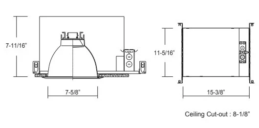 8-Inch LED IC Airtight Frame-In Recessed Downlight - view 2