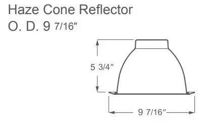 8-Inch LED White Haze Cone Reflector - view 2