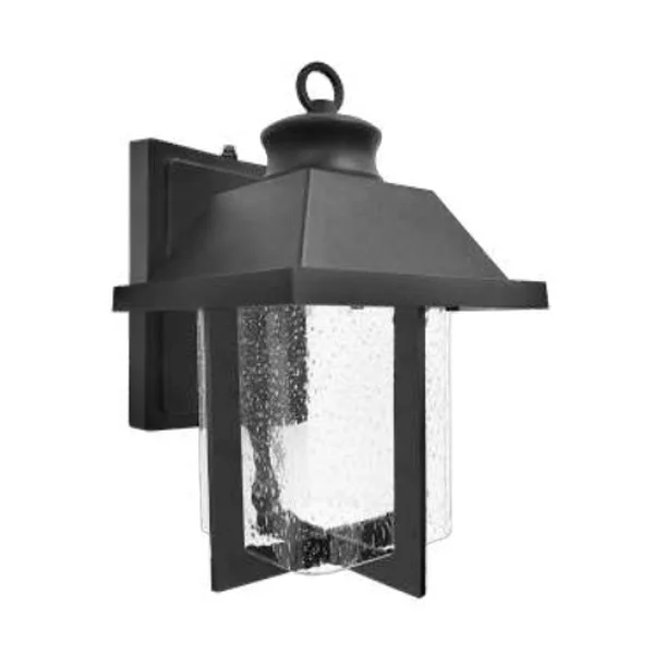 8-Inch Mini Square Lantern, Seeded Glass, Photocell, 3CCT, 12W, 650LM, 30K/40K/50K