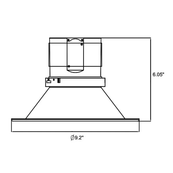 8-Inch Commercial Recessed Round Trim, CRLC Series - view 2