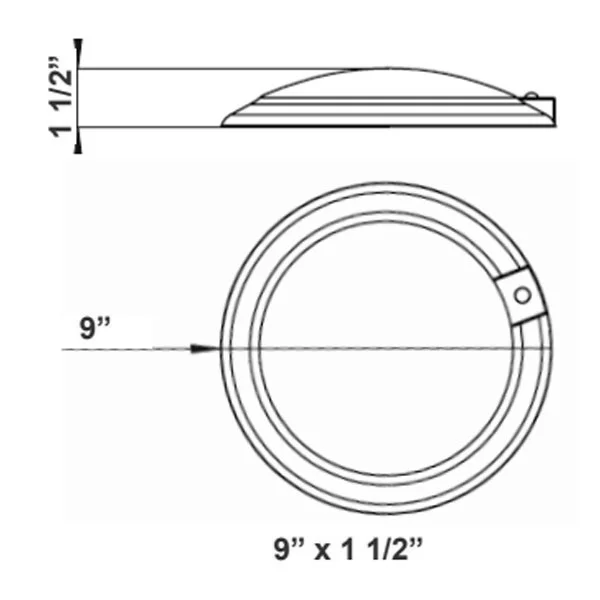 8-Inch Round Disk LED Light with PIR Motion Sensor - CCT Adjustable - view 2