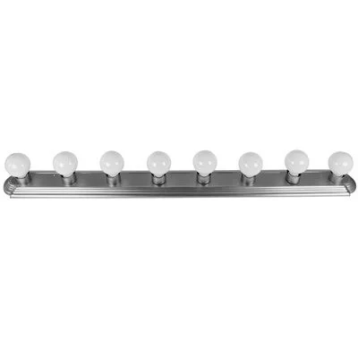 8-Light 48" Bathroom Fixture, Brushed Nickel, E26 Base, 120V, Max 60W, Wall Mount