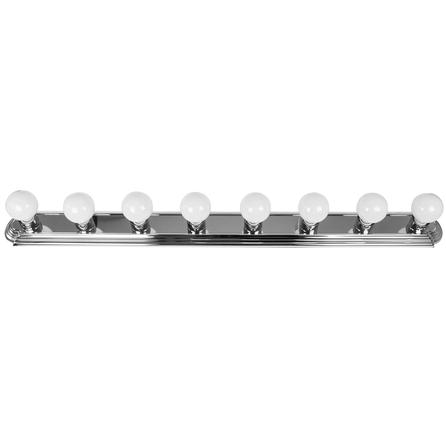 8 Lite 48" Bathroom Fixture, Chrome, E26 Base