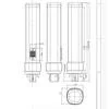 8.5 W Horizontal LED 2-Pin Plug In, CCT Selectable 3000K-3500K-4000K, Hybrid Type A Magnetic Ballast...