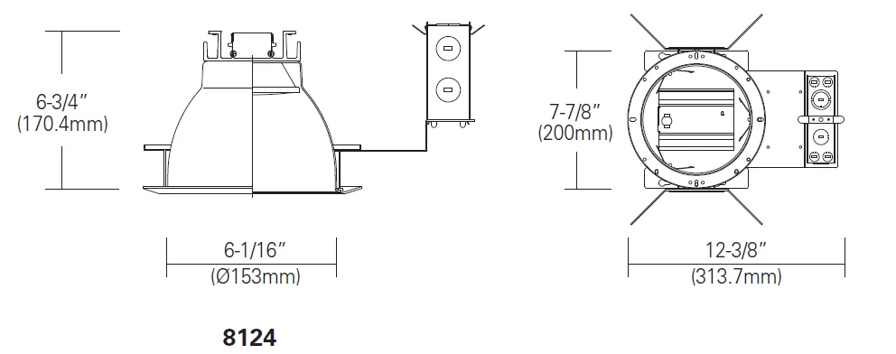 8124H Series 6-Inch LED Architectural Recessed Downlight - view 2