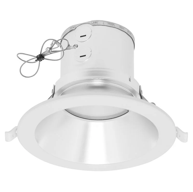 8" LED Commercial Recessed Light, Multicolor Temp, White