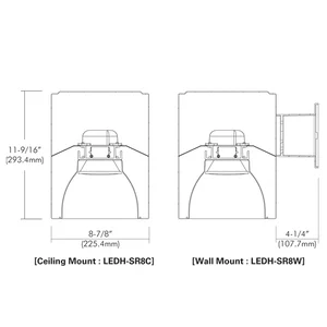 8” LED Cylinder, Cable/Cord Pendant Mount, 10W, 80/90CRI, 2700K-4000K, UZTD Driver - view 2