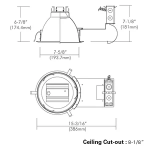8" LED Remodel Frame-in Kit, 10W, 2700K, 3000K, 3500K, 4000K, Triac/ELV Dimming - view 2