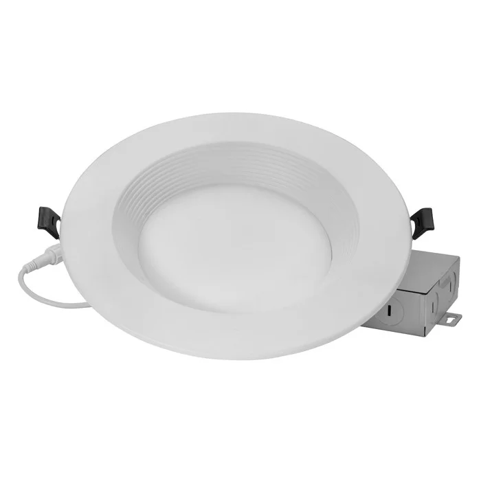 8" Recessed Can Light, 21W, 1700lm, 5CCT Selectable 2700K/3000K/3500K/4000K/5000K, 90CRI, Deep Regress Baffle/Smooth ...