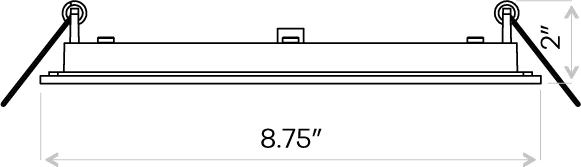 Goodlite 8" Square Flushed Slim - view 2