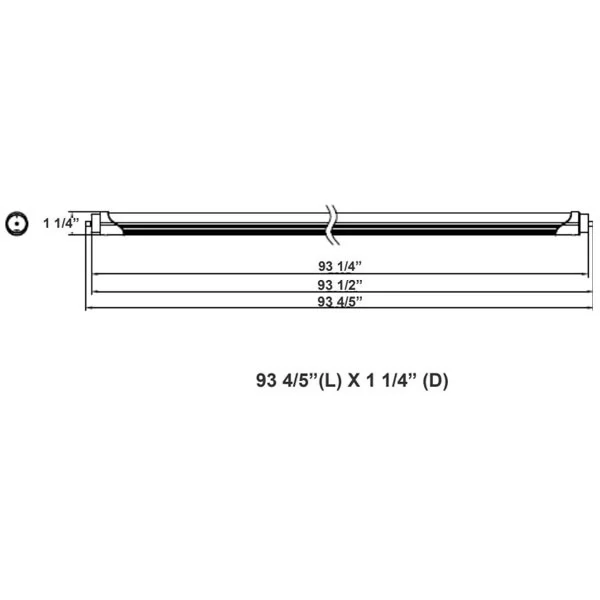 8Ft. 40 W LED T8 Plastic/Aluminum Tube Lamp, Frosted - view 2