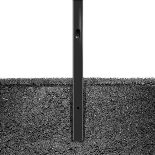 10Ft. 4in Wide Square Direct Burial Aluminum Light Pole, 0.125 in Wall Thickness