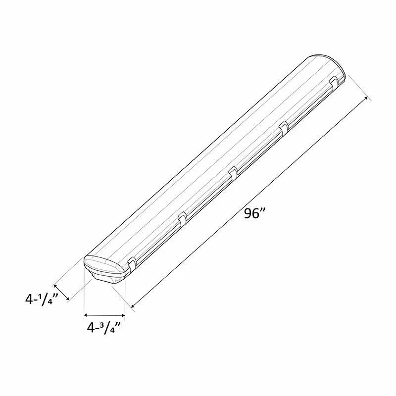 4Ft. 75 W LED Polycarbonate Linear Vapor Light - CCT Adjustable - view 2