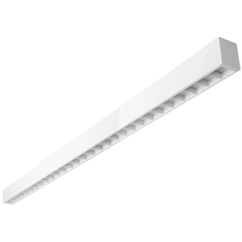 4Ft. 40W Multi-Color Temperature Linear Light Fixture, Louver Lens