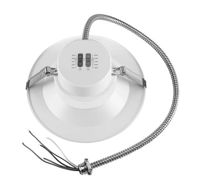 8in Circular LED Commercial Downlight feat. Power Select and Color Select | 30 / 27 / 23 / 20 / 16W ...