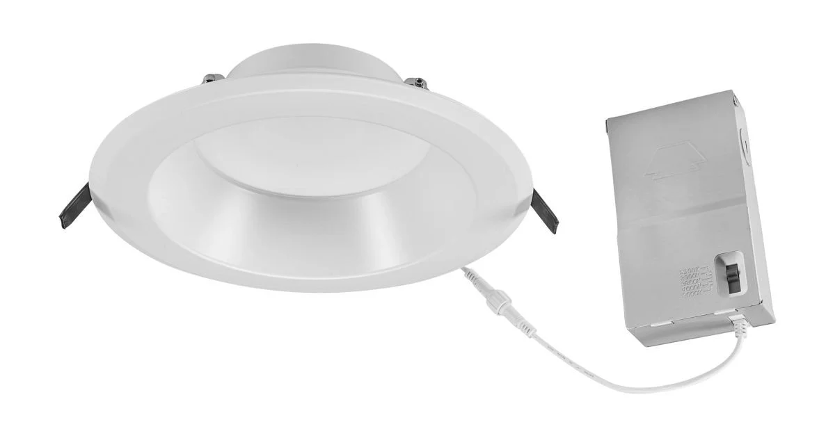 8in Circular LED Recessed Downlight feat. Color Select, 23W, 2700 / 3000 / 3500 / 4000 / 5000K, 90CRI, 120V Input, Phase