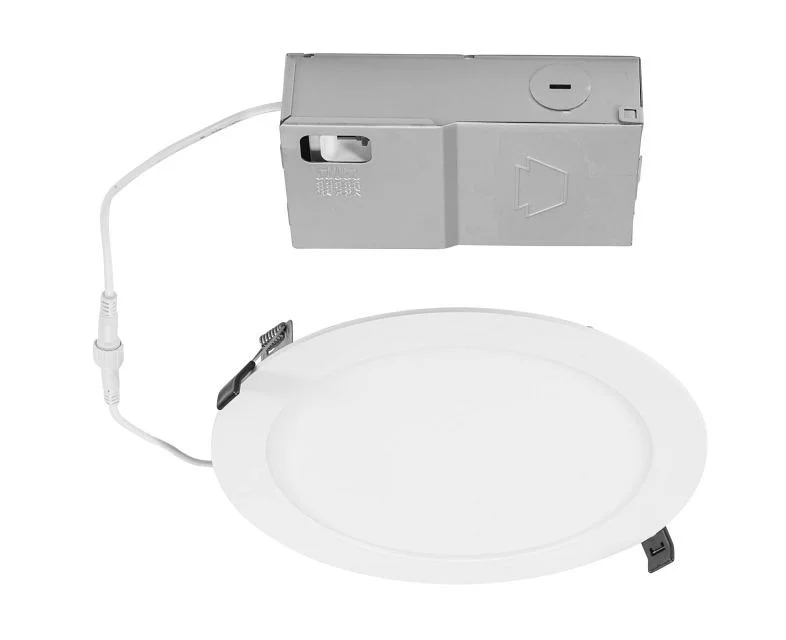 8in Circular LED Slim Wafer Downlight feat. Color Select, 23W, 2700 / 3000 / 3500 / 4000 / 5000K, 90CRI, 120V Input, Pha