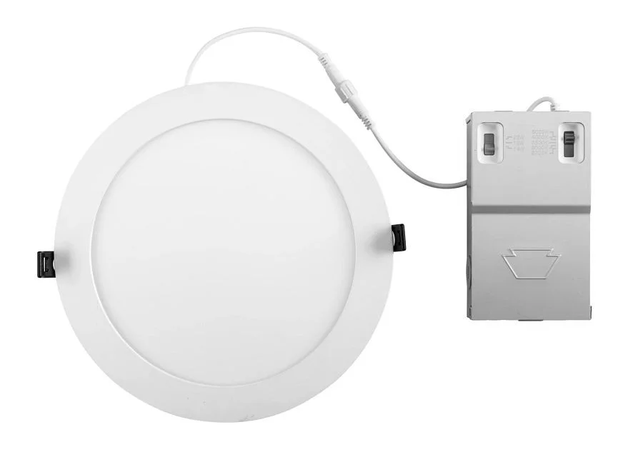 8in Circular LED Slim Wafer Downlight feat. Power and Color Select, 23 / 18 / 14W, 2700 / 3000 / 350...