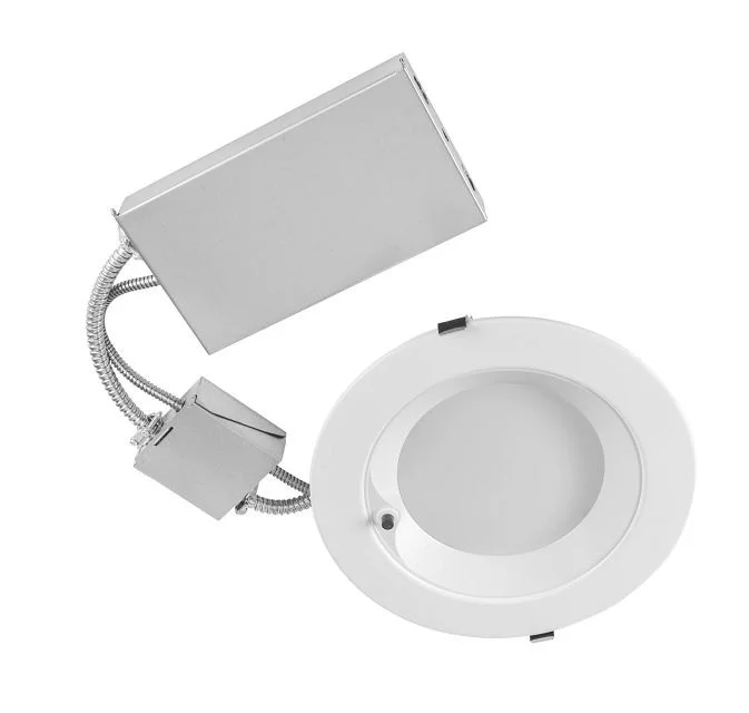 8in Emergency Circular LED Commercial Downlight feat. Power Select and Color Select | 30 / 27 / 23 / 20 / 16W | 120-277V
