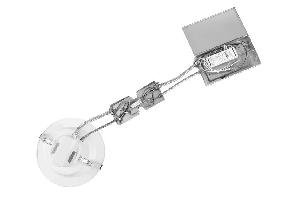 8in Emergency Circular LED Commercial Downlight feat. Power Select and Color Select | 30 / 27 / 23 /...