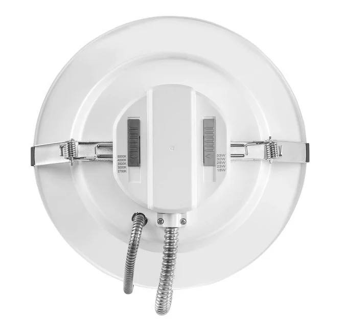 8in Emergency Circular LED Commercial Downlight feat. Power Select and Color Select | 30 / 27 / 23 /...