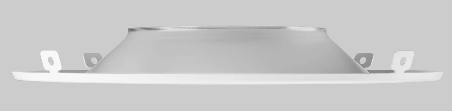 8in Hazy Chrome Reflector with White Flange Trim for Commercial Downlights - view 2