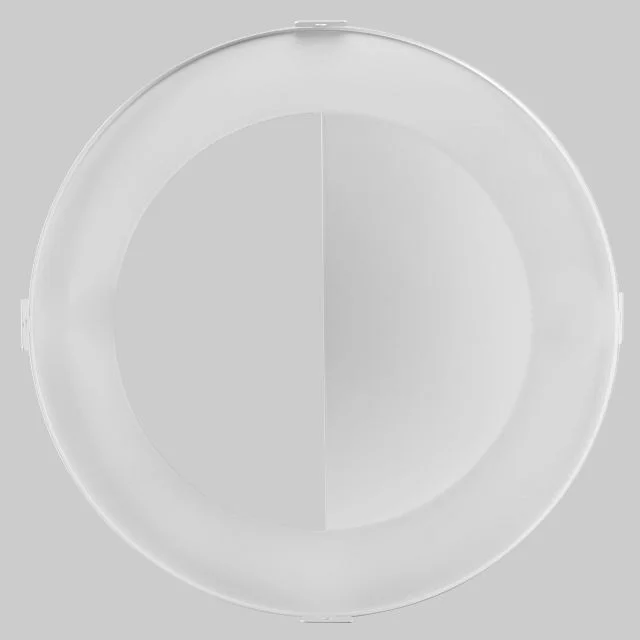 8in Wall Wash Trim for Recessed Commercial Downlights, White
