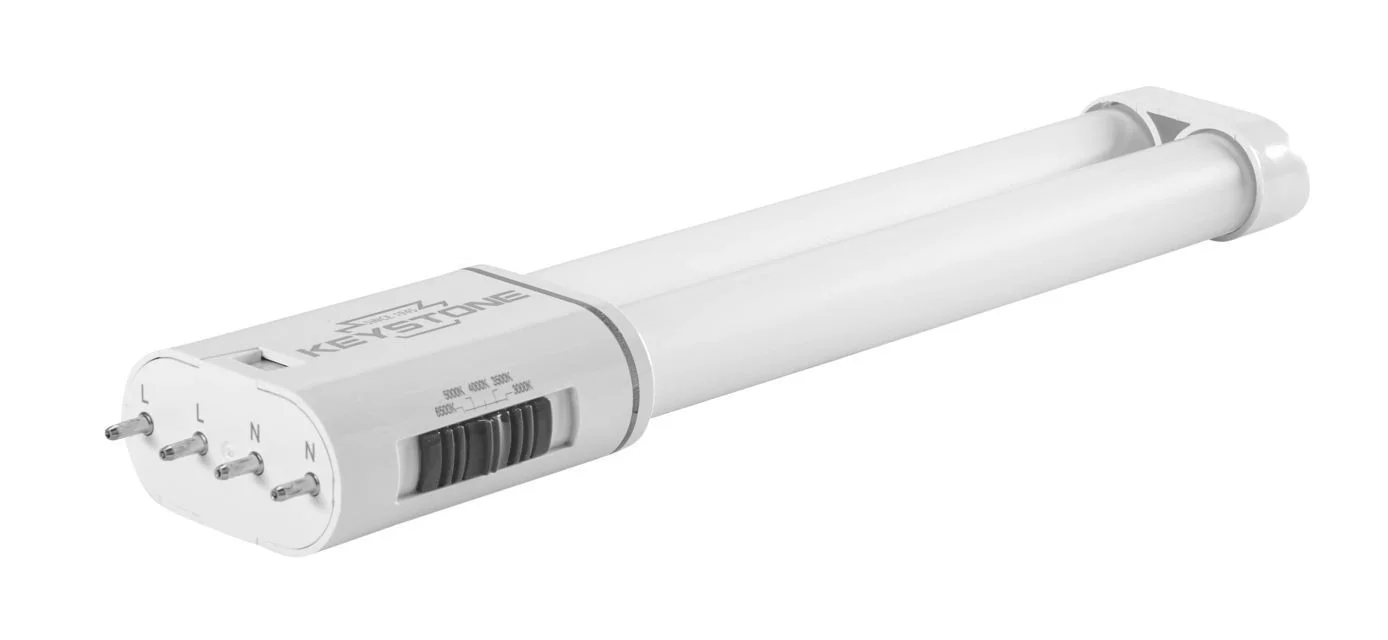 8W LED PLL tube | 9in length | 2G11 base | 120-277V input | Color Select 3000 / 3500 / 4000 / 5000 / 6500K | > 80 CRI