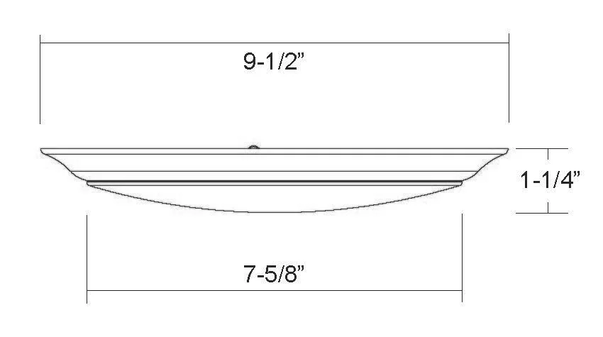 9-Inch 16 W LED High Lumen Disk Light, White - view 2