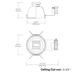 9" LED Architectural Frame-in Kit, 10W, Non-IC, Multiple Trim Styles, Universal Dimmable Drivers - view 2