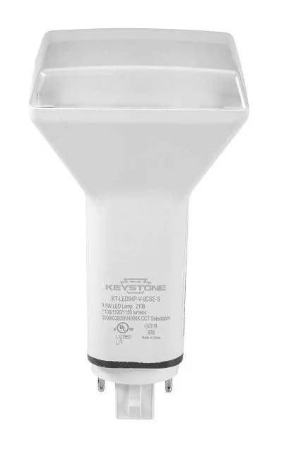 9W 4-pin Compact LED Lamp, Vertical Orientation, Ballast Compatible, G24q Base, 3000 / 3500 / 4000K ...