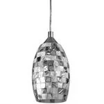 9W LED Decorative Glass Pendant, Venice Lens, 3000K, Brushed Nickel Finish